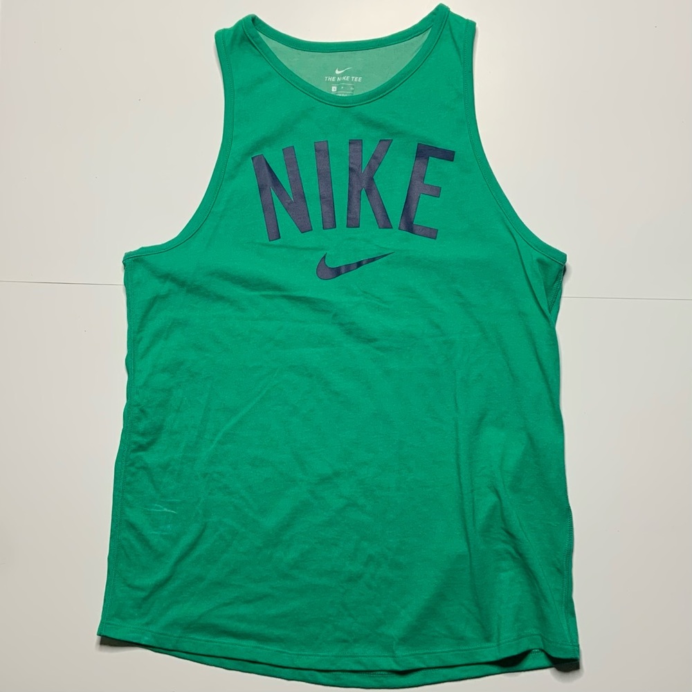 Nike Green and Navy Women’s Graphic Logo Tank Top